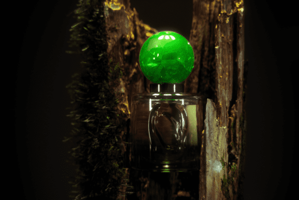 Visualization of perfume bottle